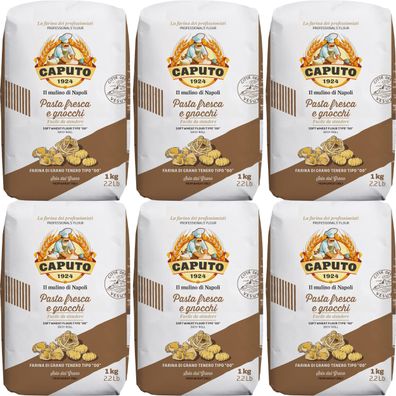 Caputo Pasta Fresca e Gnocchi Mehl 6 x 1 kg (6 kg) - Weizenmehl für Pasta
