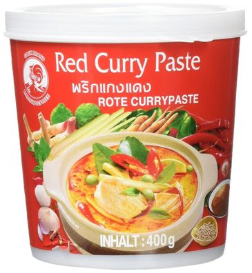 Cock Red Curry Paste 4 x 400 g Dose - rote Currypaste für Thai Curry