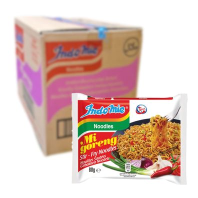 Indomie Mi Goreng Instant Nudeln 40 x 80 g - indonesische gebratene Nudeln
