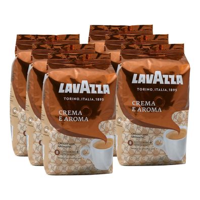 Lavazza Crema e Aroma ganze Bohnen 6 x 1 kg (6 kg) - Kaffeebohnen