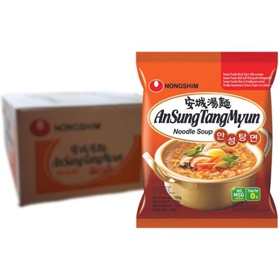 Nongshim Ansungtangmyun Instant Nudeln 20 x 125 g - koreanische Nudelsuppe