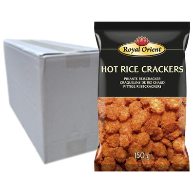 Royal Orient Reis Cracker Hot 10 x - scharfe Reiscracker, asiatischer Snack