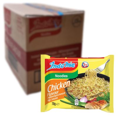 Indomie Instant Nudeln Chicken 40 x 70 g - indonesische Nudelsuppe Huhn
