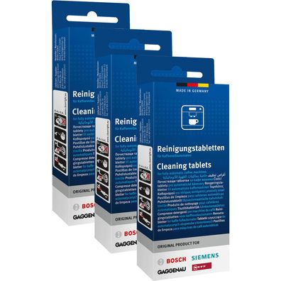 BSH Reinigungstabletten 00312295 - 3 x 10 Stück für Kaffeevollautomaten