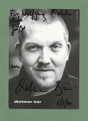 Dietmar Bär ( deutscher Schauspieler ) - - persönlich signiert