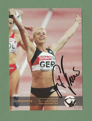 Grit Breuer (Weltmeisterin über 400 Meter ) -persönlich signiert