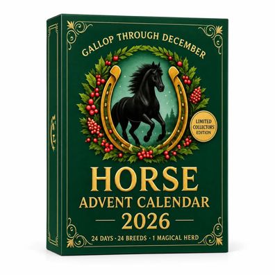 Pferde Adventskalender 2026 mit 24 Türchen und Miniaturen ab 3 Jahren