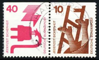 BRD BUND Zusammendruck Nr W47 zentrisch gestempelt WAAGR PAA X5F334A