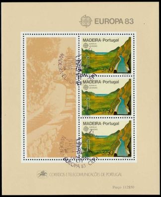 Madeira Block 4 ESST zentrisch gestempelt S00E0BA