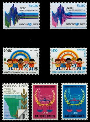 UNO GENF Nr 81-87 postfrisch Jahrgang X92A74E