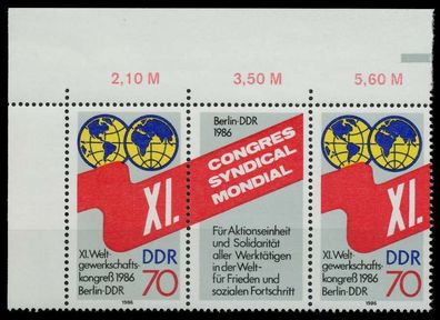 DDR Zusammendruck Nr WZd689 postfrisch 3ER STR ECKE-OLI X034AA6