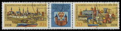 DDR Zusammendruck Nr WZd371 gestempelt 3ER STR X13EB1A