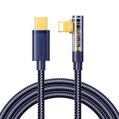 Abgewinkeltes Kabel für iPhone USB-C - Lightning 20 W 480 Mbit/s 1,2 m blau