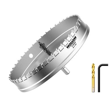 Mollom Hartmetall-Lochsäge 200 mm Schwerlast mit 2 Zentrierbohrern