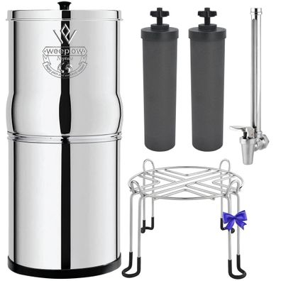 Weeplow Neptune Schwerkraft-Wasserfilter 11 L Edelstahl AISI 304