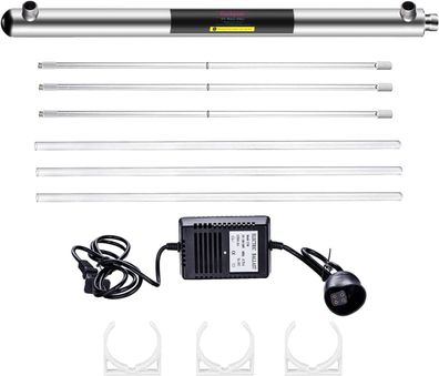 Geekpure UV-Wasserfilter 55 W Ganzhaus Wasseraufbereitung 12 GPM Edelstahl