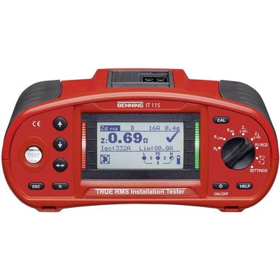 Benning IT 115 True RMS Installationsprüfgerät mit Grafikdisplay und Tasche