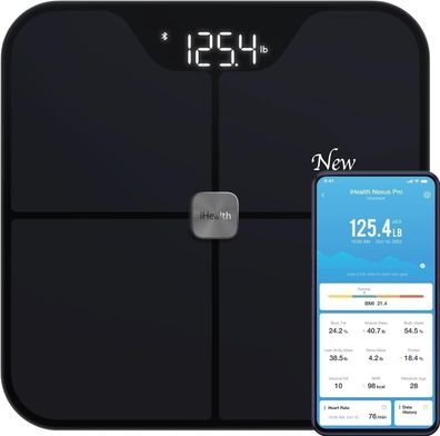 iHealth Nexus PRO Körperanalysewaage Bluetooth 12 Körperwerte bis 180 kg