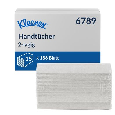 Kleenex Papierhandtücher 6789 2-lagig weiß 14 x 186 Blatt Falthandtuch