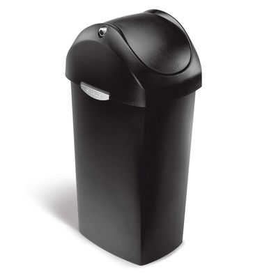 simplehuman CW1333 Abfalleimer 60 L Schwingdeckel schwarz Kunststoff