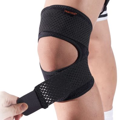 Huetide Kniebandage Kniestütze offene Kniescheibe verstellbar Größe XL