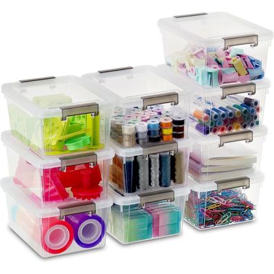 Citylife 10er-Set Aufbewahrungsbox 1,25L stapelbar transparent