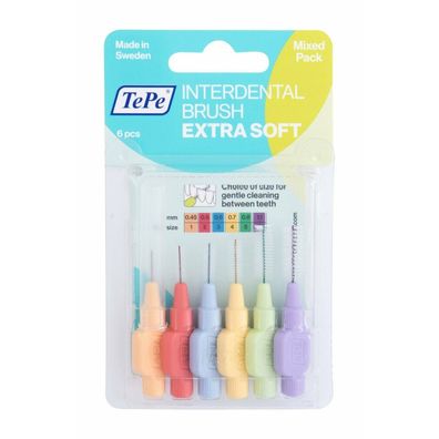TePe TePe Extra Soft Interdental Brushes 1-6 Mix 6 pcs