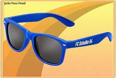 FC Schalke 04 Sonnenbrille Brille Königsblau UV 400 Cat 3 Fanbrille Blau NEU