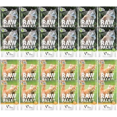 VetExpert Raw Paleo Nassfutter für Katzen, 24 × 100 g
