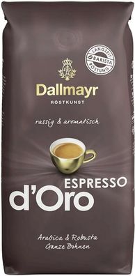 Dallmayr Espresso d´Oro ganze Bohnen 1 kg - Espressobohnen für Vollautomat