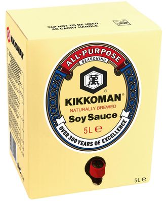 Kikkoman Sojasauce 5000 ml (5 L) - Soja Sauce, Soy Sauce für Sushi & Wok