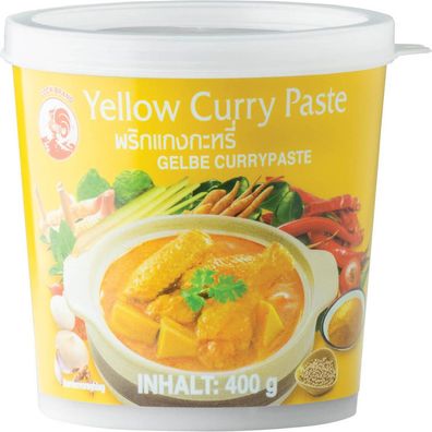 Cock Yellow Curry Paste 400 g Dose - gelbe Currypaste für Thai Curry