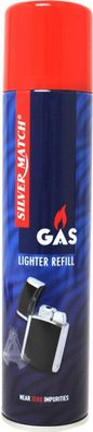 Silver Match Nachfüllgas für Feuerzeuge 2 x 300 ml - Feuerzeuggas, Butangas