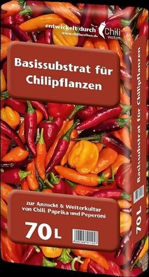 Floragard Basissubstrat für Chillipflanzen 70 L - Chilierde, Pflanzerde