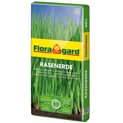 Floragard Rasenerde 40 L - Erde für Rasen Neuanlage, Nachsaat & Ausbesserung