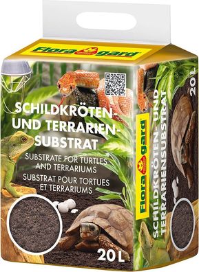 Floragard Schildkrötenerde und Terrariensubstrat 3 x 20 L (60 L) - Einstreu