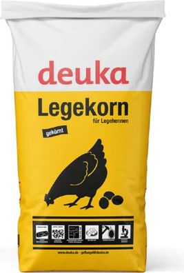 Deuka Legekorn für Legehennen 25 kg - Hühnerfutter, Legefutter, Alleinfutter