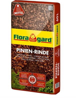 Floragard Mulch Pinienrinde mittel 15-25 mm 60 L - Rindenmulch gegen Unkraut