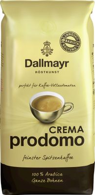 Dallmayr Crema Prodomo ganze Bohnen 1 kg - Kaffeebohnen für Kaffeevollautomat