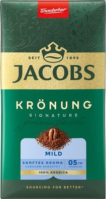 Jacobs Krönung Mild Kaffee gemahlen 500 g - Filterkaffee, gemahlener Röstkaffee