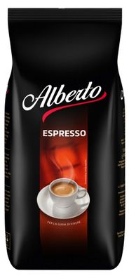 Alberto Espresso ganze Bohnen 1 kg - Espressobohnen für Kaffeevollautomat