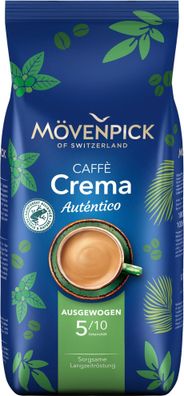 Mövenpick Caffè Crema El Autentico ganze Bohnen 1 kg - Kaffeebohnen