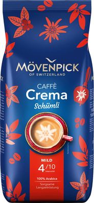 Mövenpick Caffè Crema Schümli ganze Bohnen 1 kg - Kaffeebohnen für Vollautomat