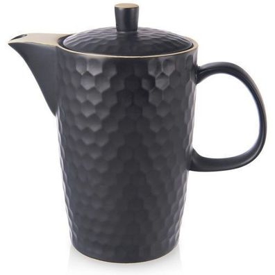 Keramik-Kaffee- und Teekanne, schwarz, TEA TIME, 1,3 l