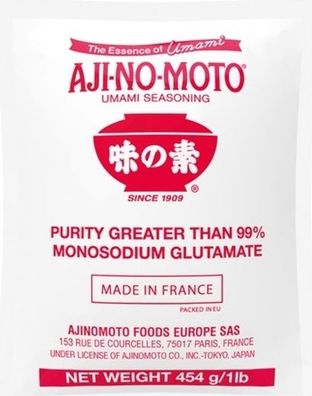 Ajinomoto Mononatriumglutamat 454 g - MSG Geschmacksverstärker, Umami Würze