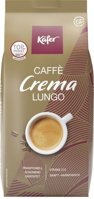 Käfer Caffè Crema Lungo Kaffeebohnen 1 kg - ganze Bohnen für Kaffeevollautomat