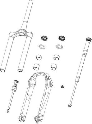 Rockshox Dekor Set weiß glänzend,