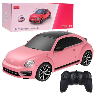 Volkswagen Käfer UV-empfindliches ferngesteuertes RC-Auto Pink Rastar 1:24