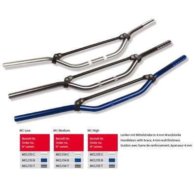 TRW Lenker "Offroad Low"Enduro Lenker mit Crossbar. Der Lenk