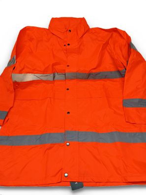 Portwest H442 Warnschutz-Regenmantel Orange 4XL Polyester wasserdicht